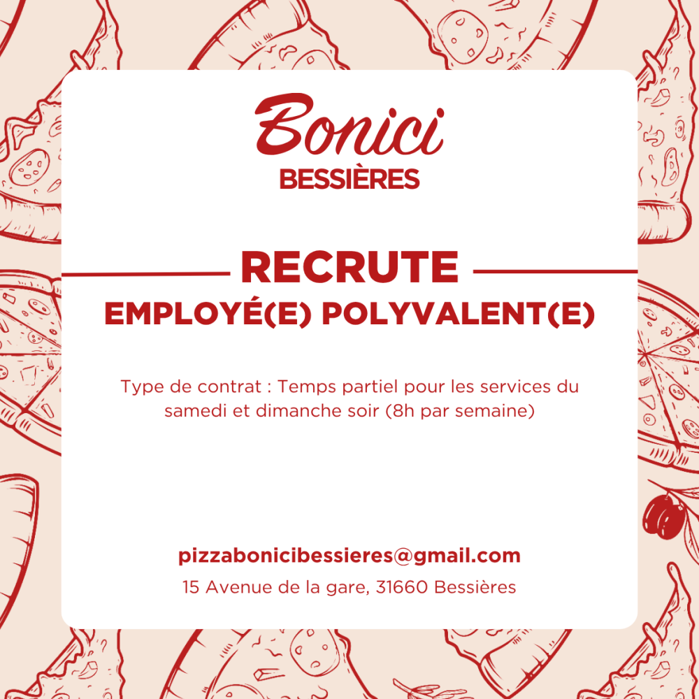 Offre d'emploi Pizza Bonici castanet