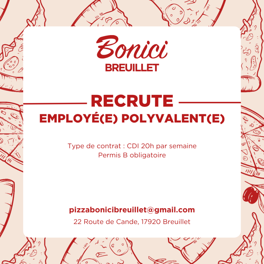 Offre d'emploi Pizza Bonici castanet