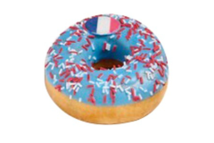 Donut bleu blanc rouge
